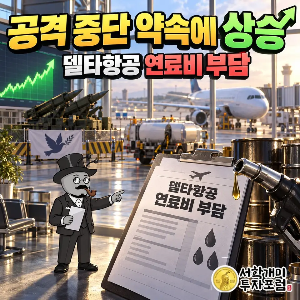 공격을 멈춘다는 약속에 지수가 오른 날, 델타항공은 연료비 청구서를 내밀었다