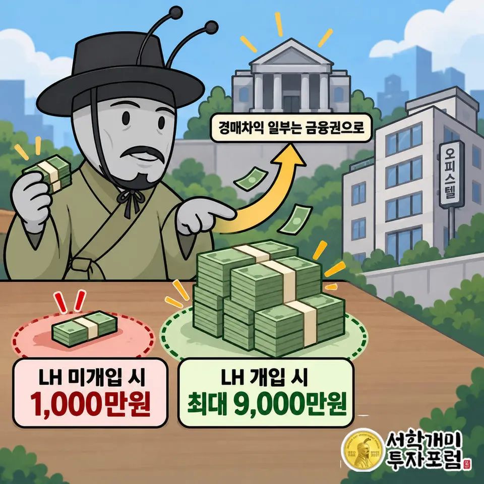 인천 미추홀구 오피스텔 사례: LH 미개입 시 회수액 1,000만원