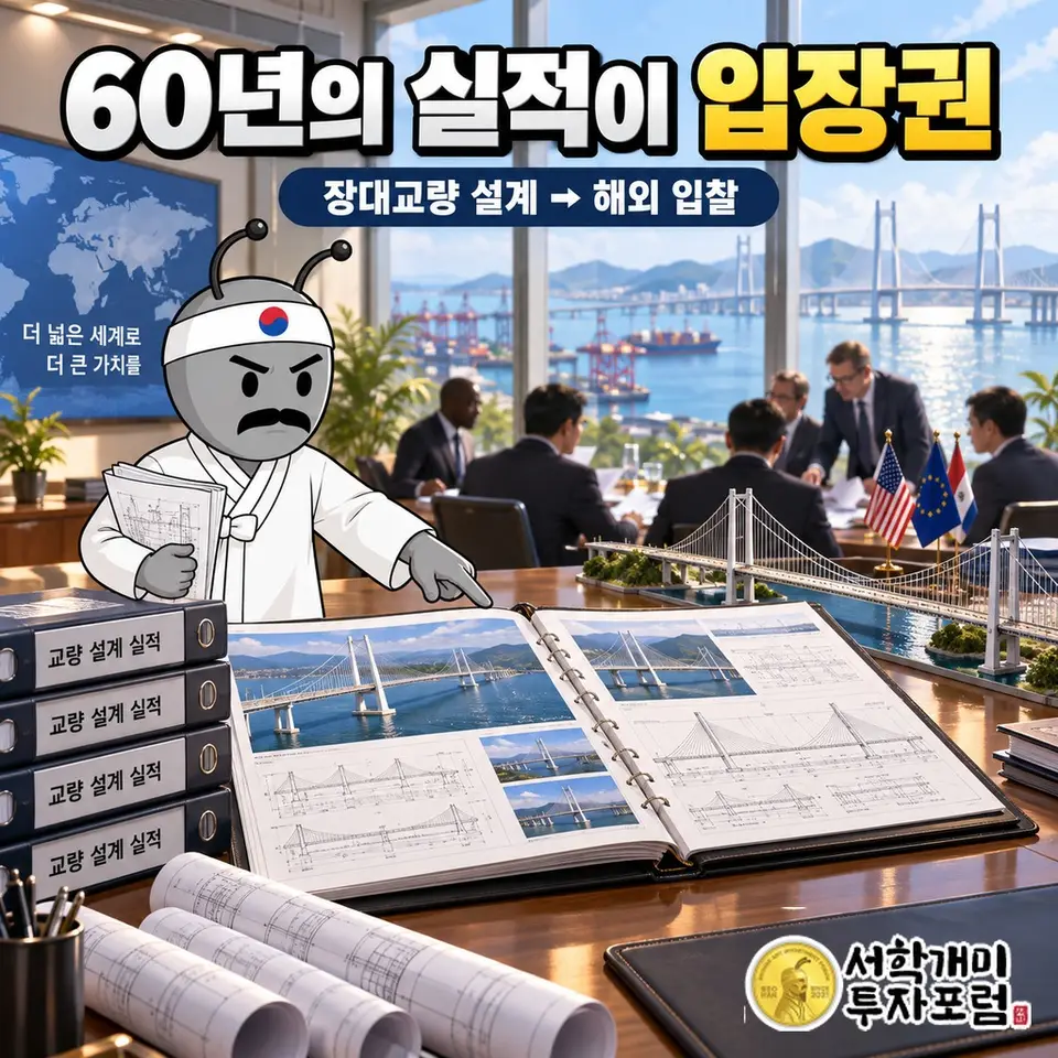 유신 매출 구성 막대그래프. 기타설계 25.18%, 감리설계 24.33%, 도로·공항 17.39%, 철도·구조 16.63%, 해외도급용역 11.25%, 도시계획 5.21%로 설계와 감리가 절반씩인 사업 구조를 보여 주는 카드